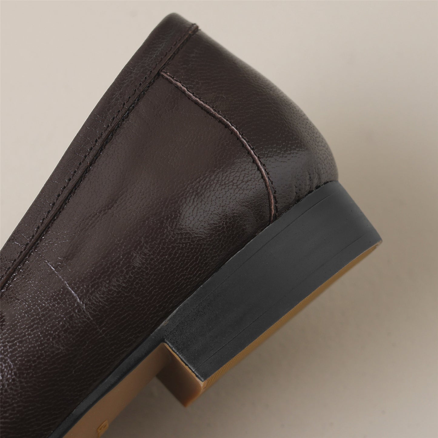 TinaCus Handmade Round Toe Women's Genuine Leather Flat Shoes