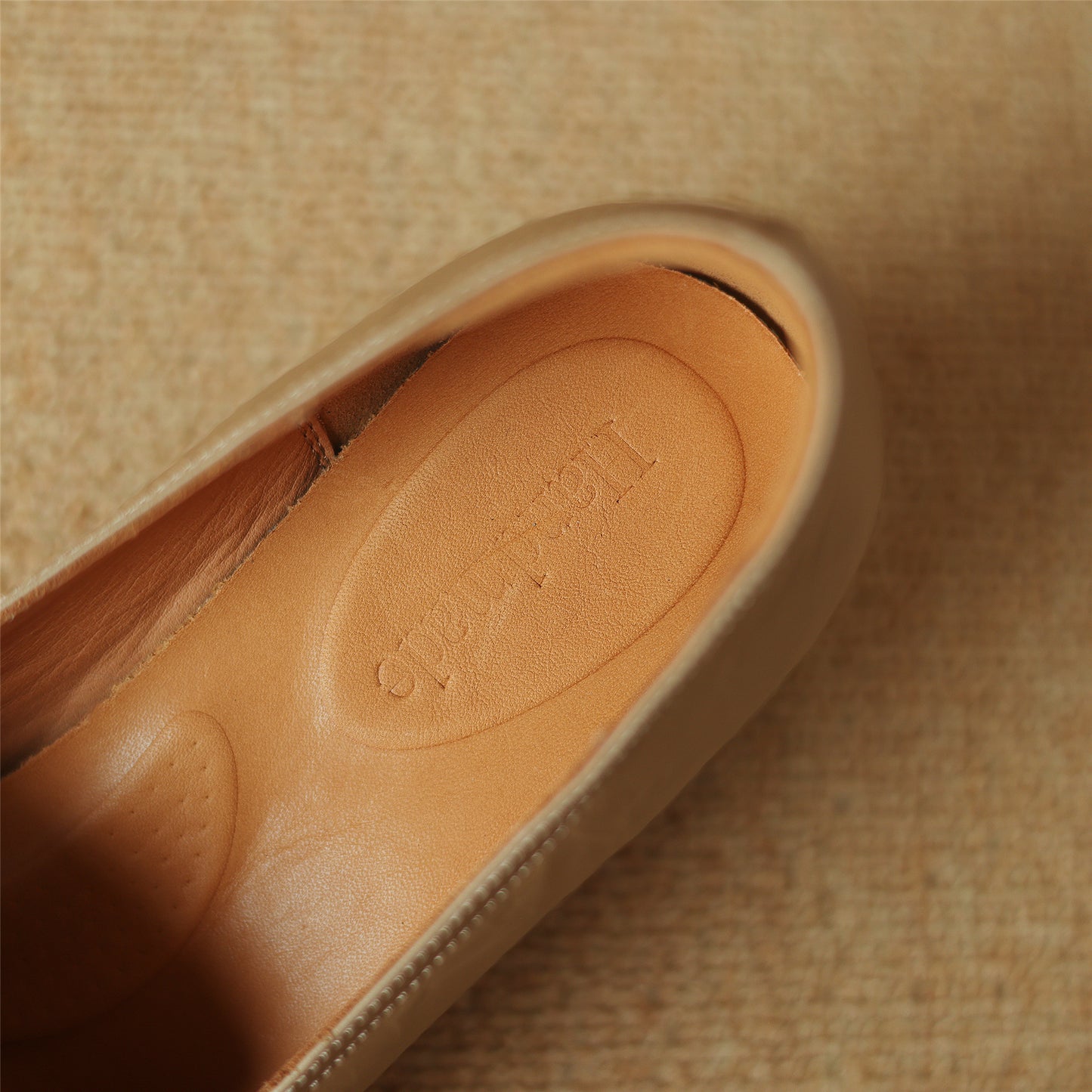 TinaCus Women's Square Toe Handmade Genuine Leather Block Heel Slip On Pumps