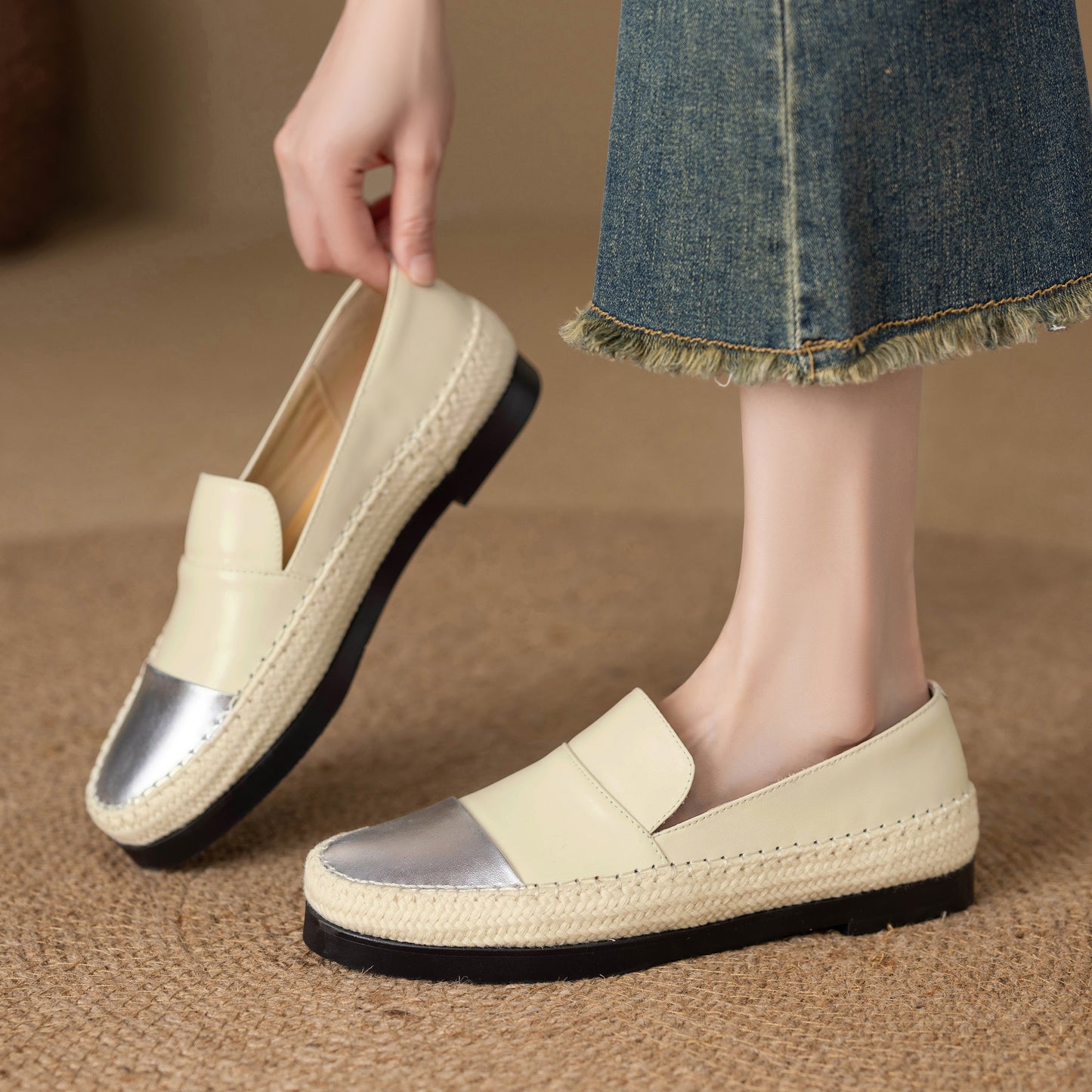 TinaCus Handmade Women's Genuine Leather Cap-Toe Slip on Casual Fomal Loafer Flats Shoes