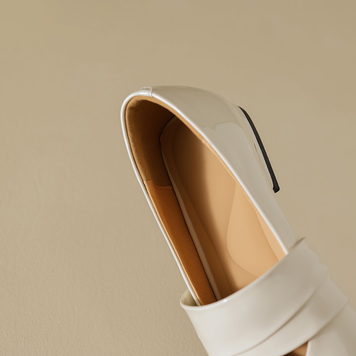 TinaCus Glossy Patent Leather Handmade Square Toe Women's Casual Flat Shoes