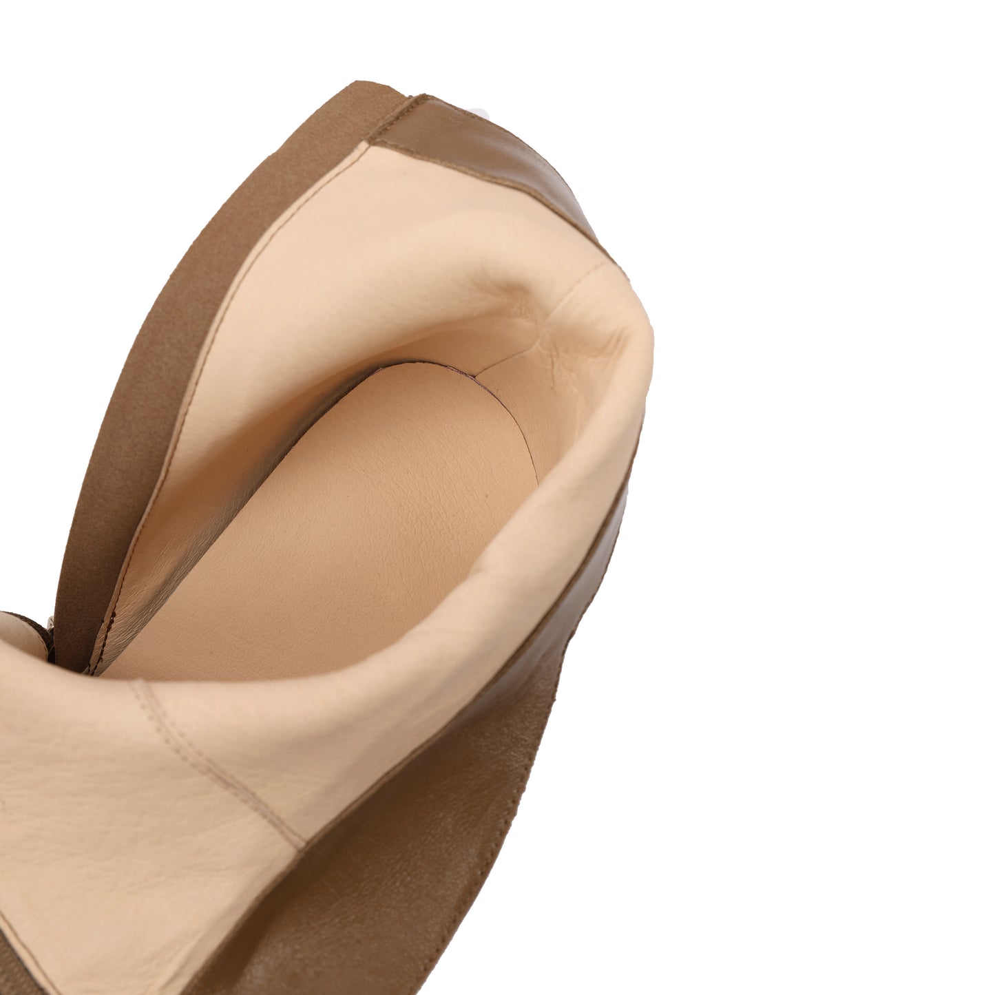 TinaCus Genuine Leather Women's Round Toe Ankle Boots Handmade Strap Buckle Chunky Heels with Zipper