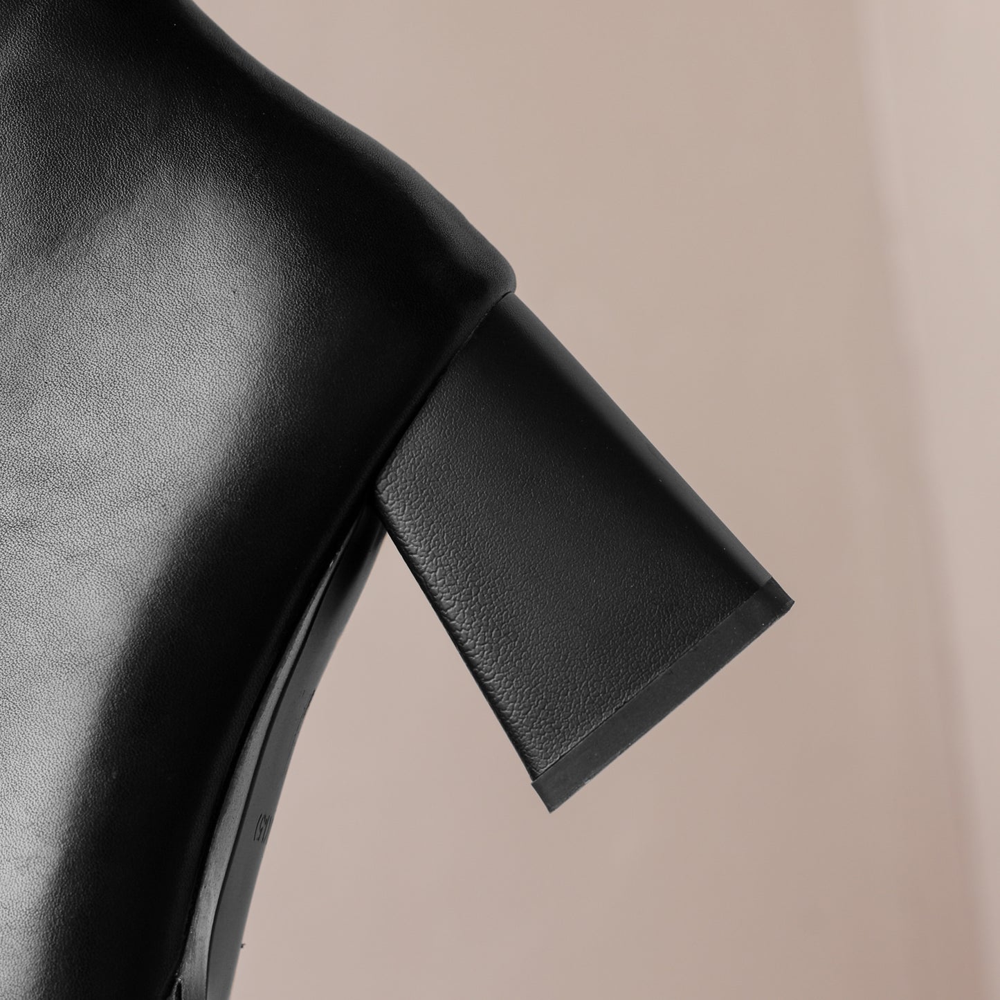 TinaCus Handmade Women's Genuine Leather Sexy Square Toe Mid Block Heel Side Zipper Casual