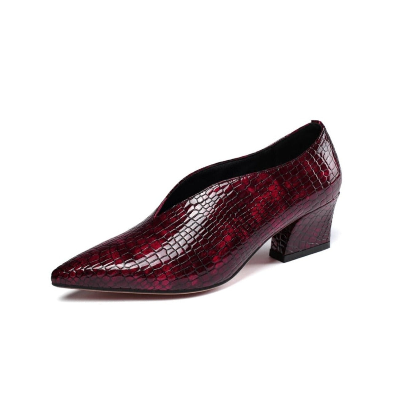 TinaCus Handmade Women's Patent Leather Slip On Printed Snakeskin Casual Shoes