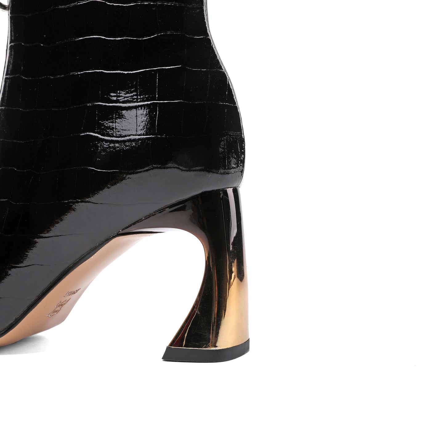 TinaCus Women's Genuine Leather Pointed Toe Handmade Front Zip Strange Mid Heel Stylish Bootie