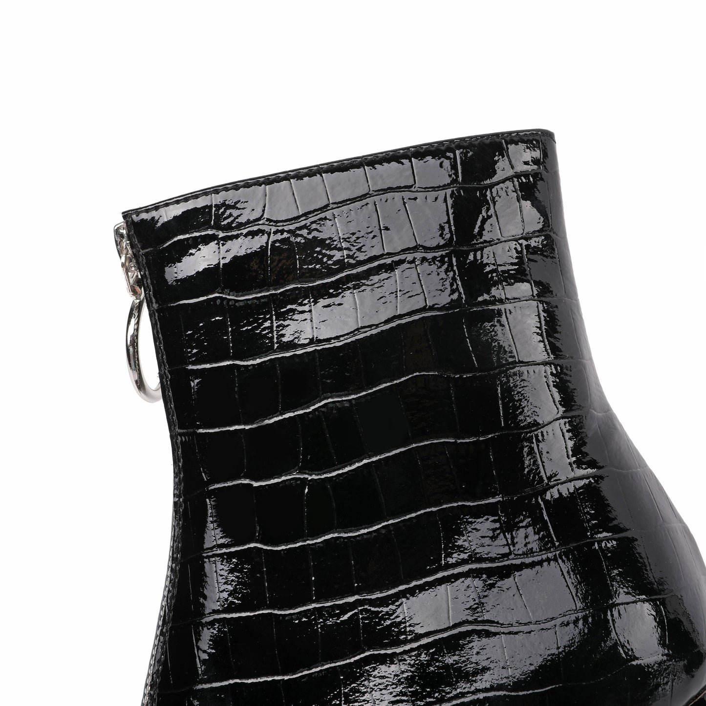 TinaCus Women's Genuine Leather Pointed Toe Handmade Front Zip Strange Mid Heel Stylish Bootie