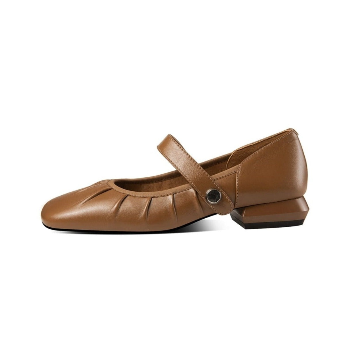 TinaCus Women's Handmade Genuine Leather Flat Heel Cute Mary Jane Shoes
