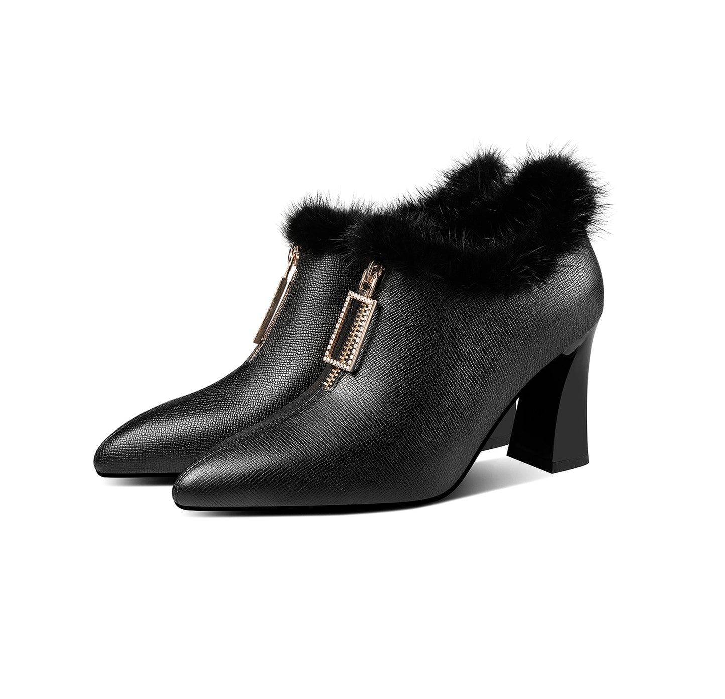 TinaCus Damen-Pumps aus echtem Leder, handgefertigt, hoher Absatz, seitlicher Reißverschluss, spitze Zehenpartie, Frontreißverschluss, stilvolle Oxford-Pumps