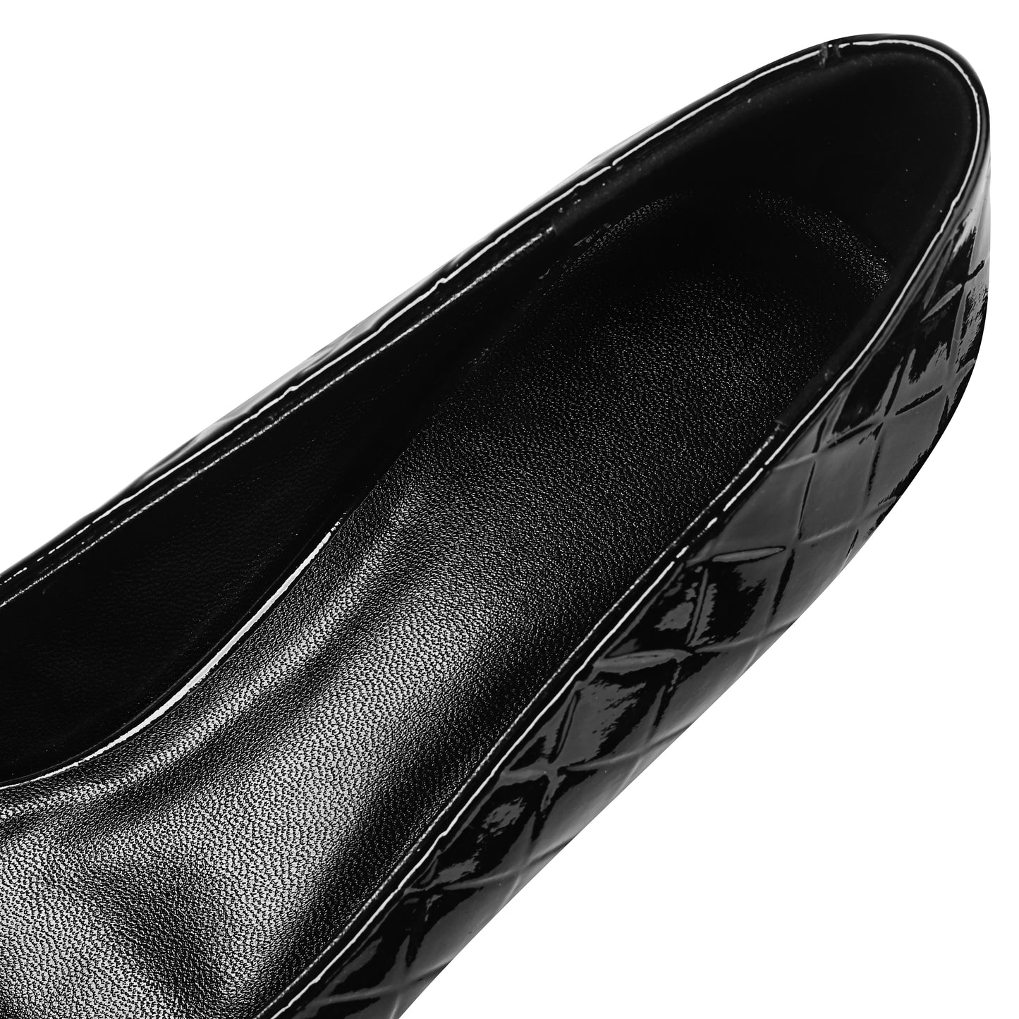 TinaCus Women's Patent Leather Pointed Toe Handmade Low Chunky Heel Fashion Loafer Shoes with Buckle