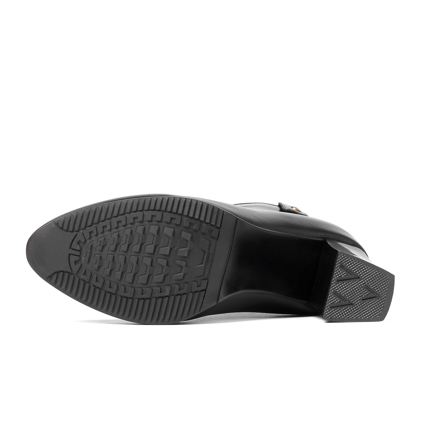 TinaCus Women's Genuine Leather Pointed Toe Handmade Back Zip Block Mid Heel Trendy Ankle Boots