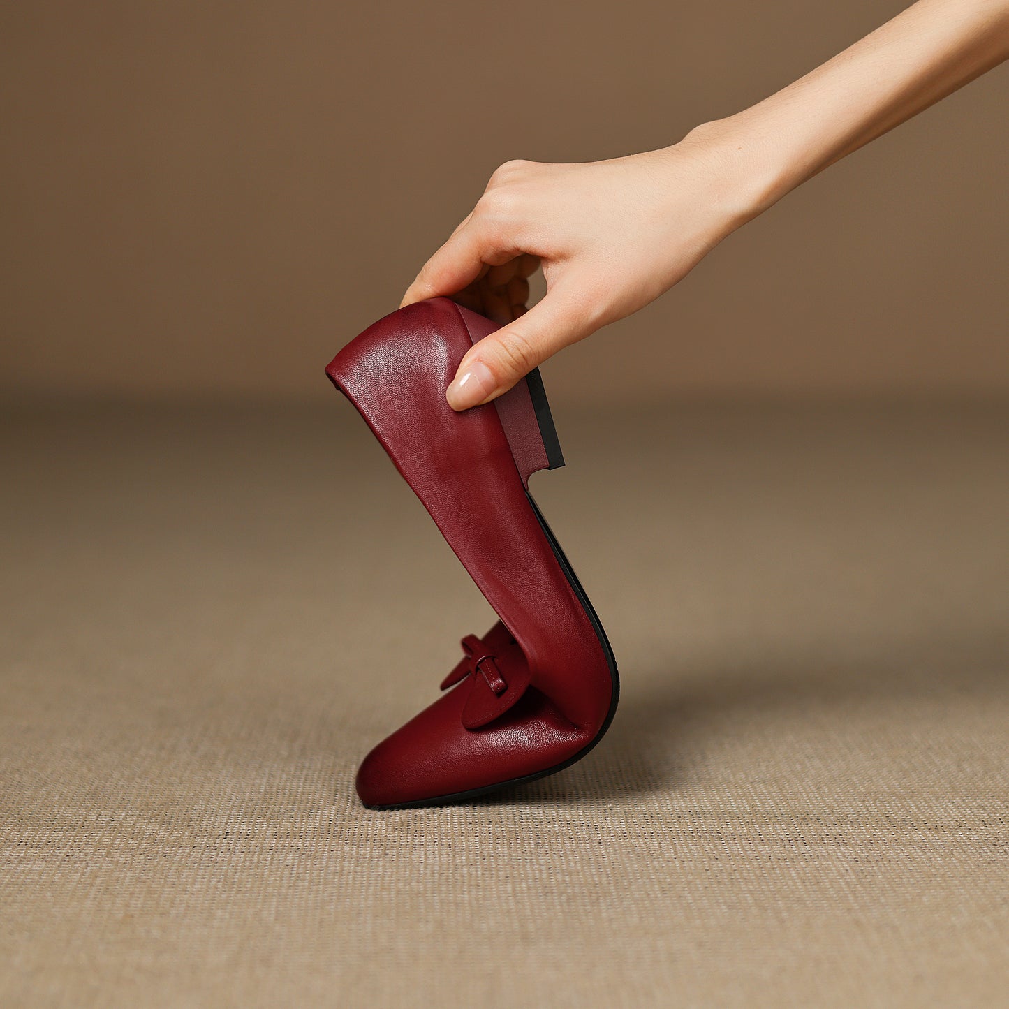 TinaCus Handmade Women's Genuine Leather Pointed Toe Slip On Office Dress Ballet Flats Shoes with Bow