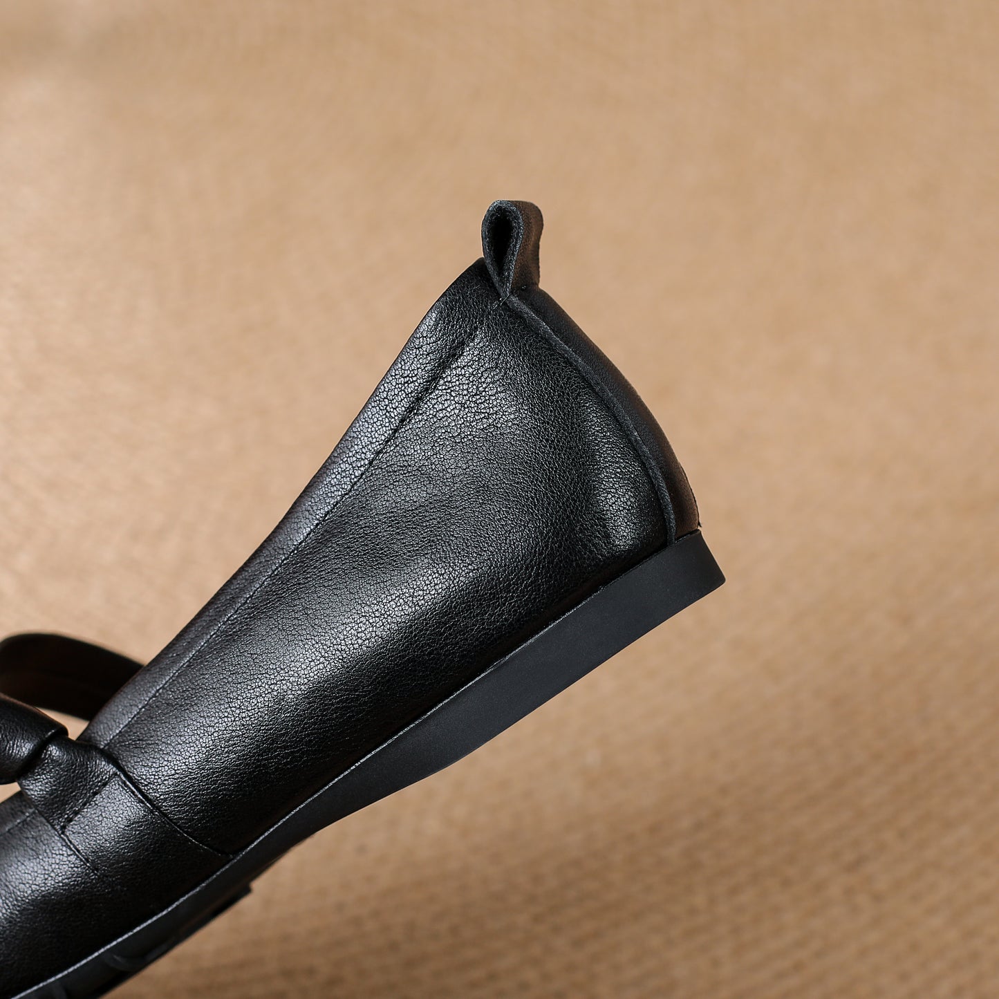 TinaCus Handmade Women's Genuine Leather Almond Toe Slip-on Soft Office Mary Jane Flats Shoes