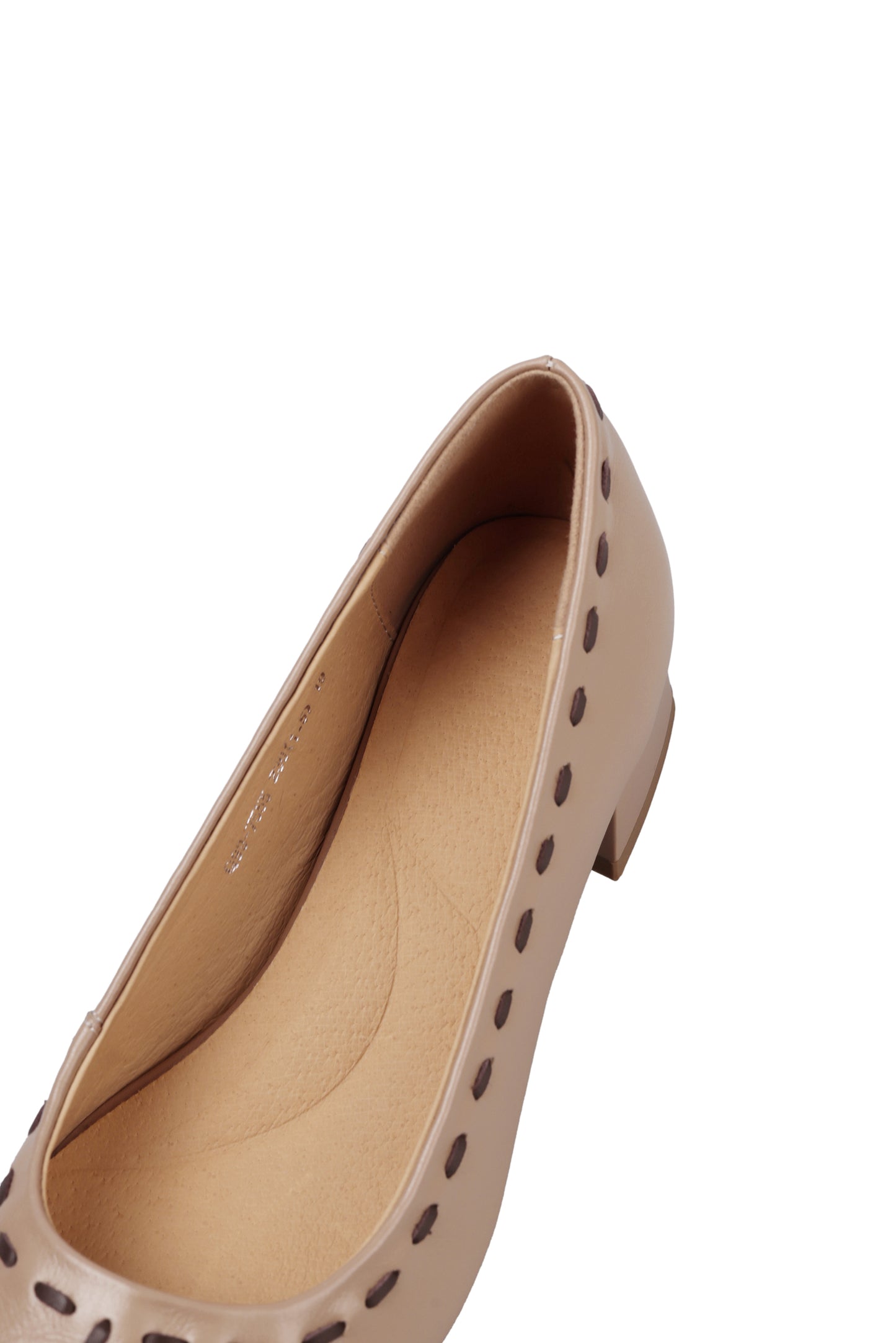 TinaCus Women's Two-Tone Block Heel Pumps Round Toe Slip-On Comfortable Work Dress Shoes with Stitches