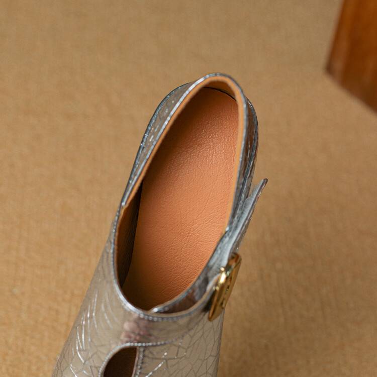 TinaCus Women's Pointed Toe Handmade Buckle Stiletto High Heels Patent Leather Pumps Shoes