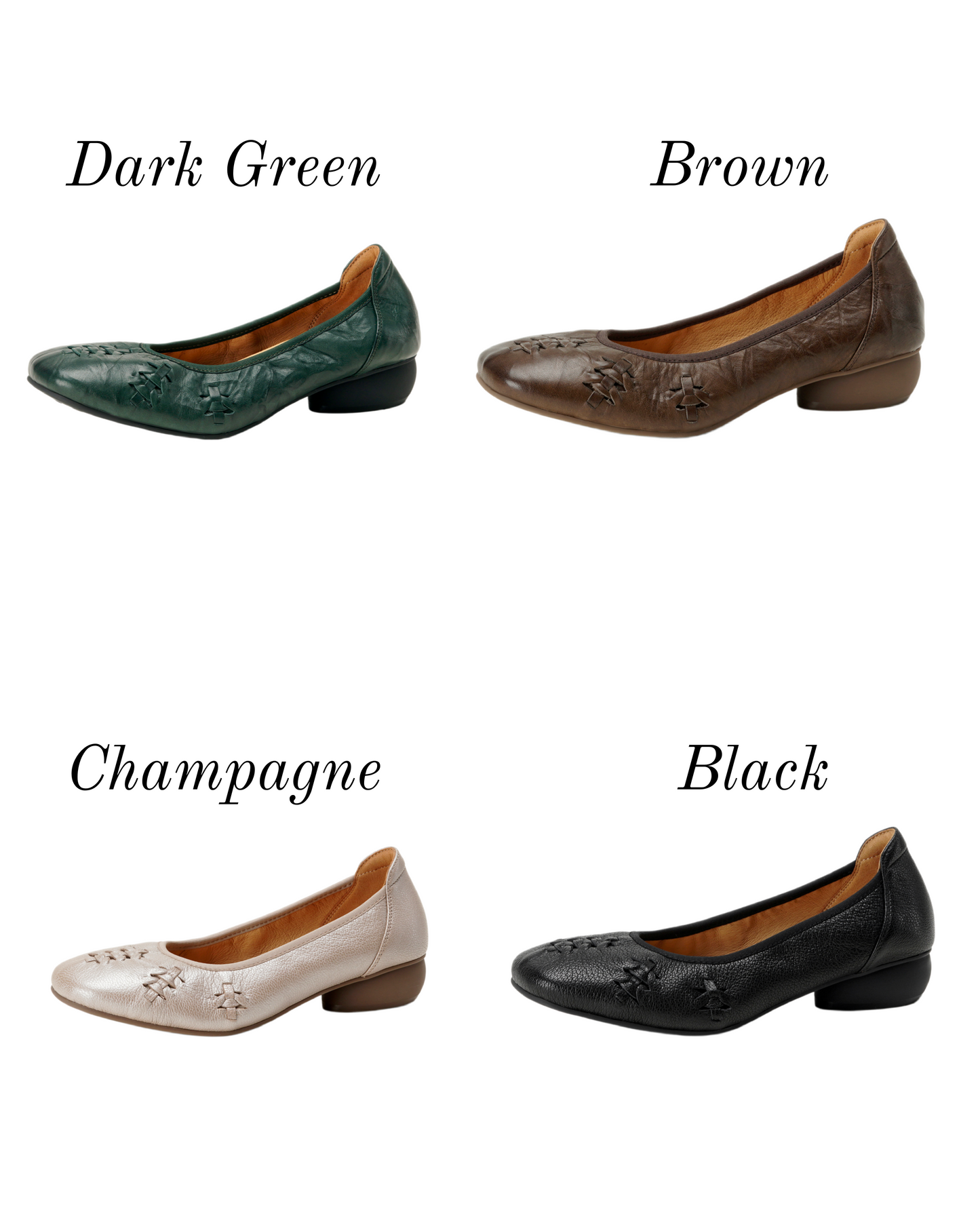 TinaCus Women's Round Toe Genuine Leather Comfort Loafers