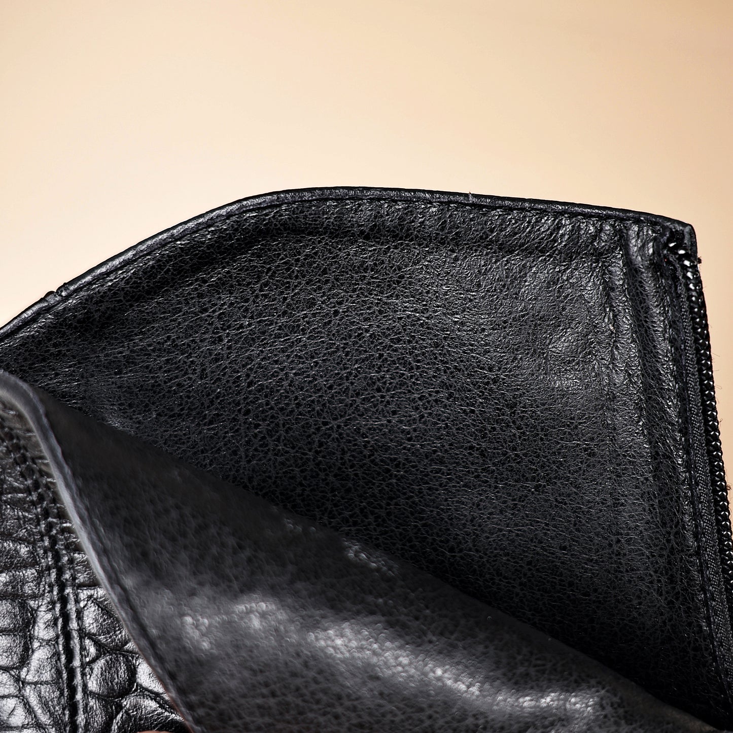 TinaCus Genuine Leather Women's Round Toe Handmade Mid Chunky Heels Chic Ankle Boots with Zipper