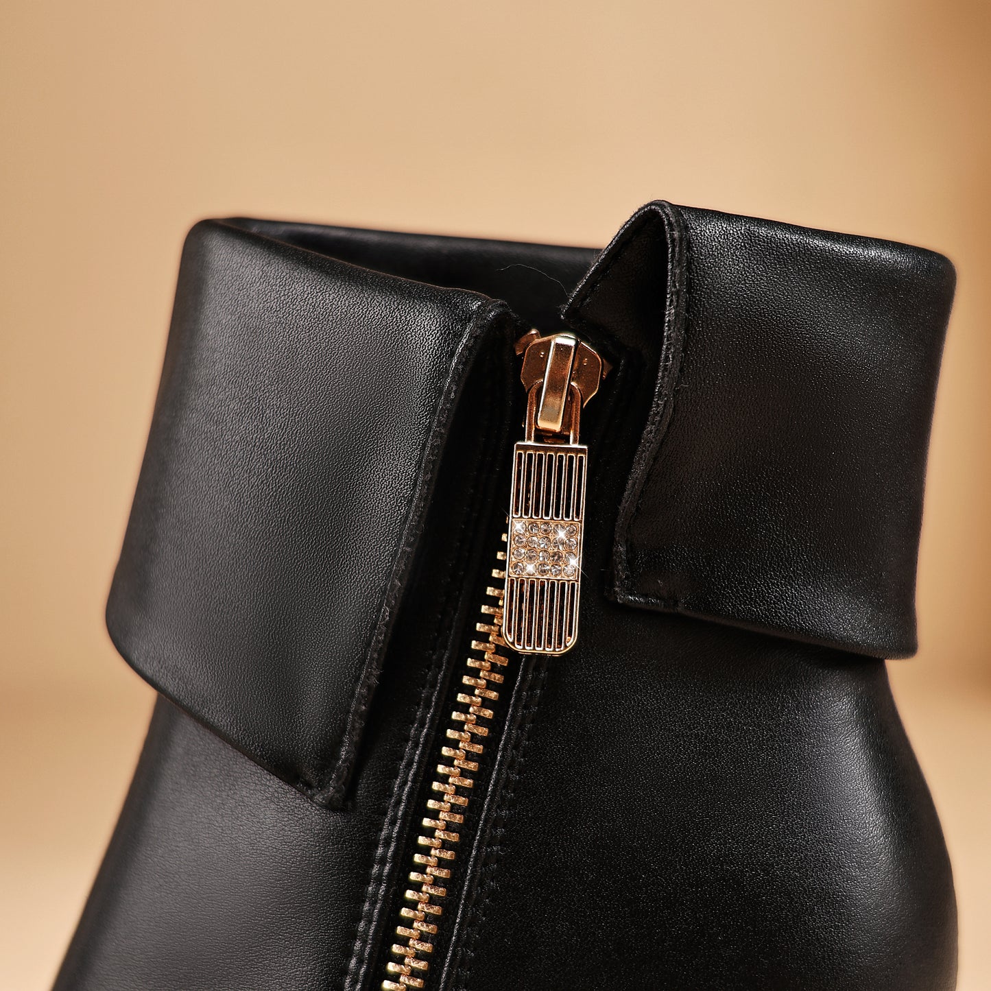 TinaCus Platform High Heels Zip up Ankle Boots Women's Pointed Toe Genuine Leather Handmade Chic Booties