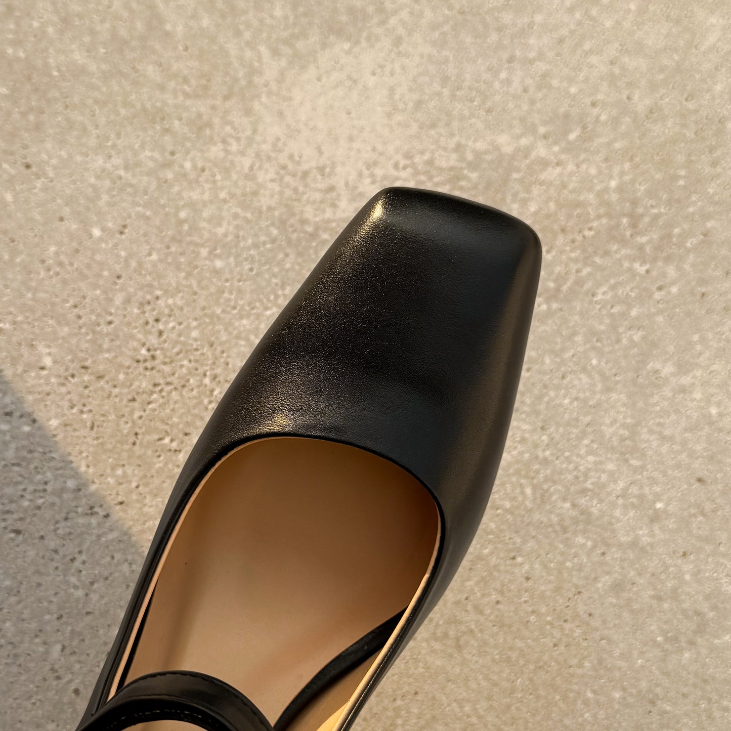 TinaCus Genuine Leather Women's Square Toe Stiletto Heels Handmade Hook & Loop Pumps Shoes