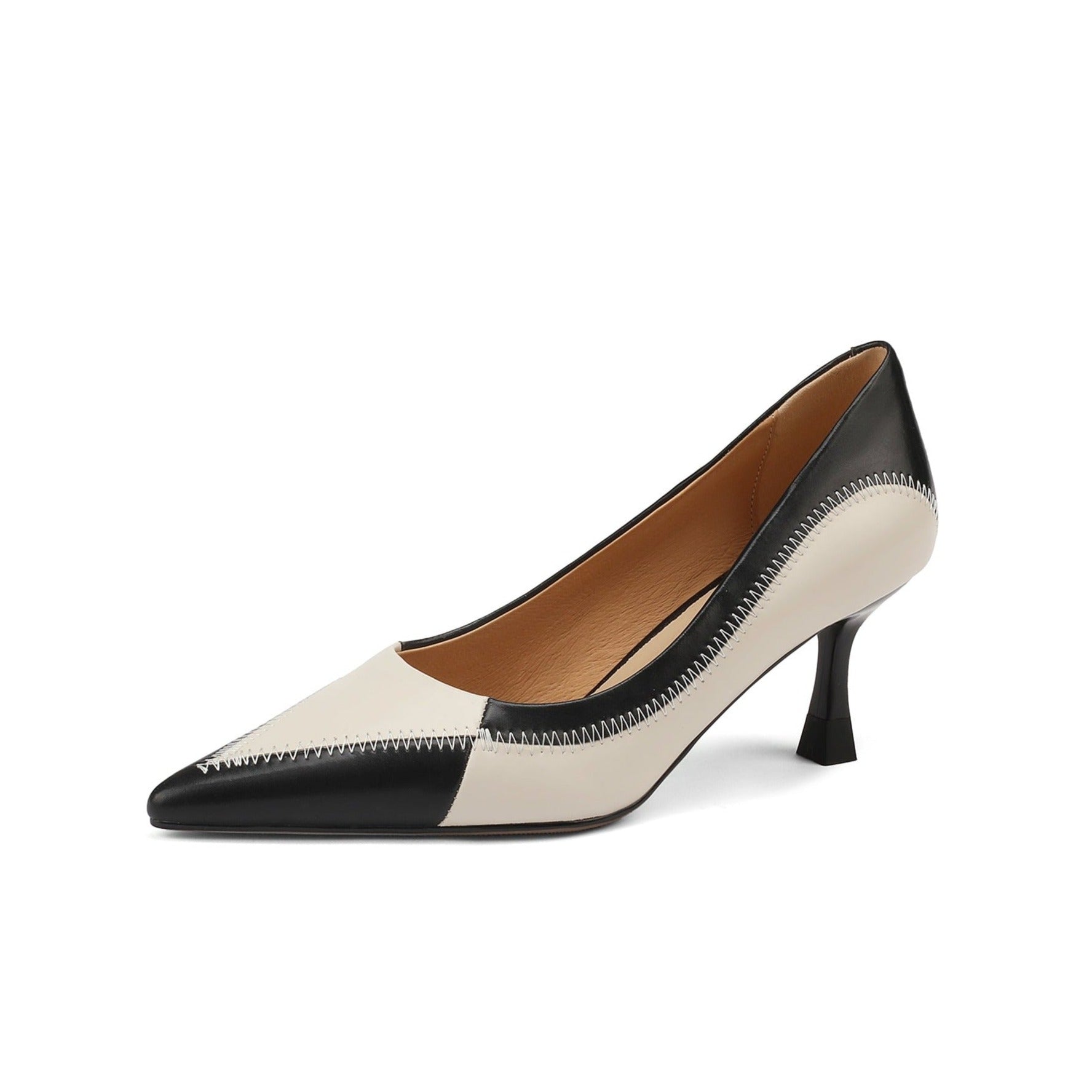 TinaCus Women's Suede Leather Pointed Toe Stiletto Pumps - Mid Heel Dress Shoes