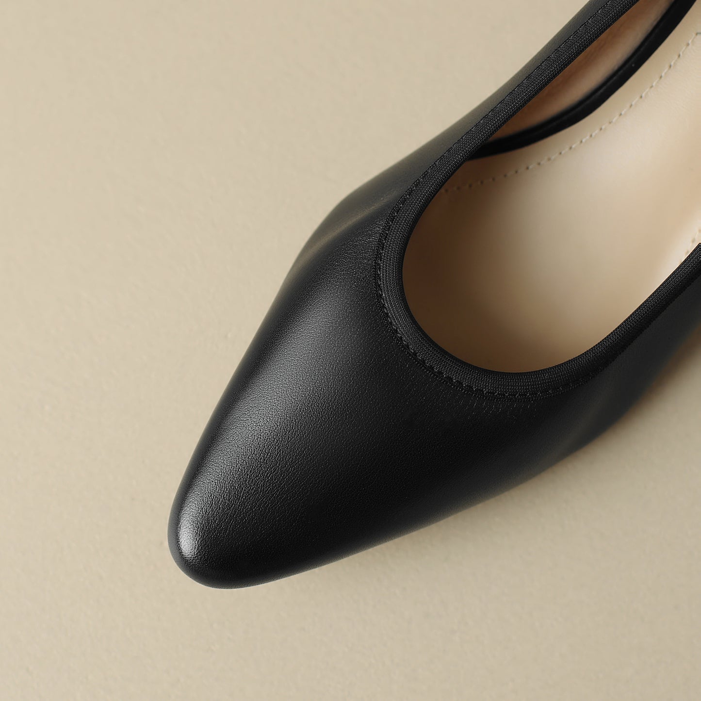 TinaCus Women's Handmade Genuine Leather Pointed Toe Chunky Heel Slip On Pumps