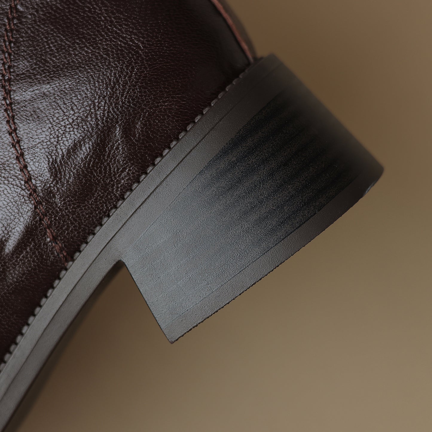 TinaCus Side Zip Up Women's Genuine Leather Block Heel Handmade Ankle Boots