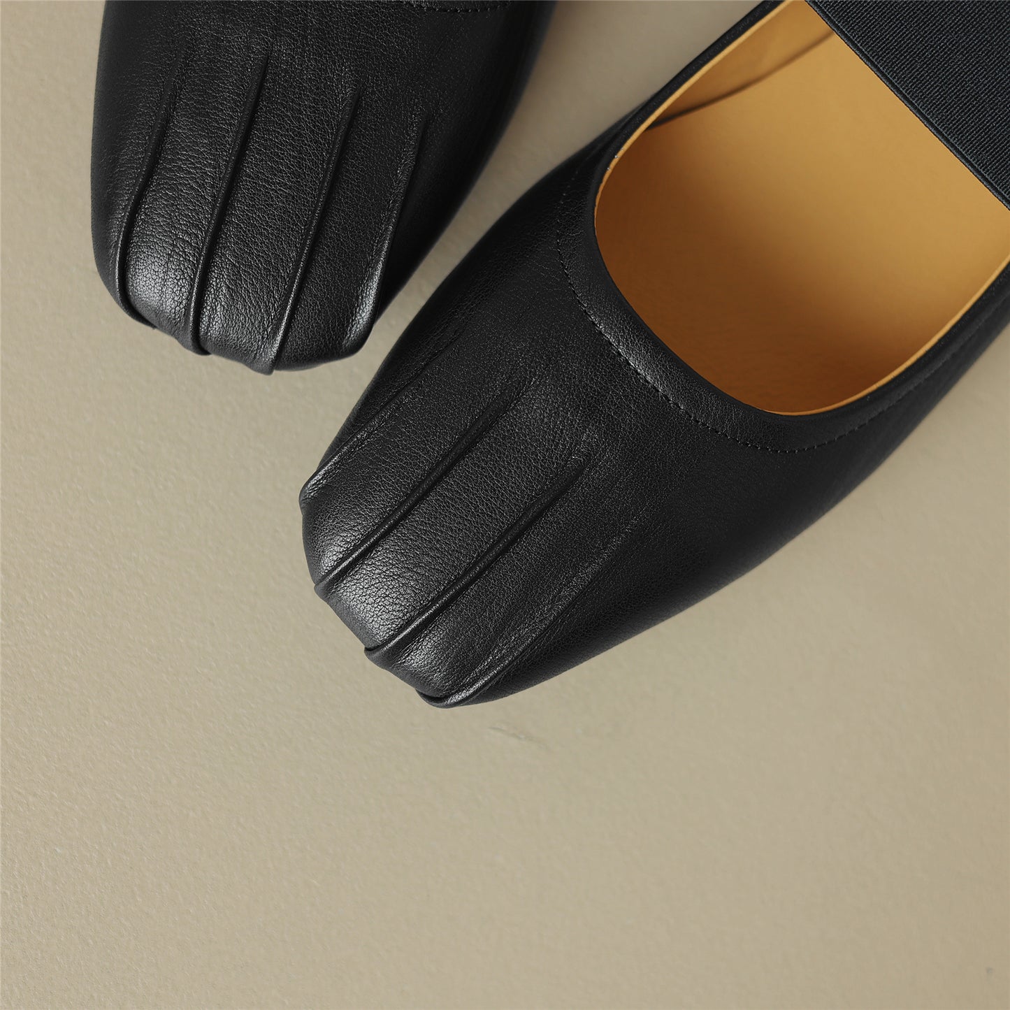 TinaCus Handmade Women's Genuine Leather Square Toe Mary Jane Flats