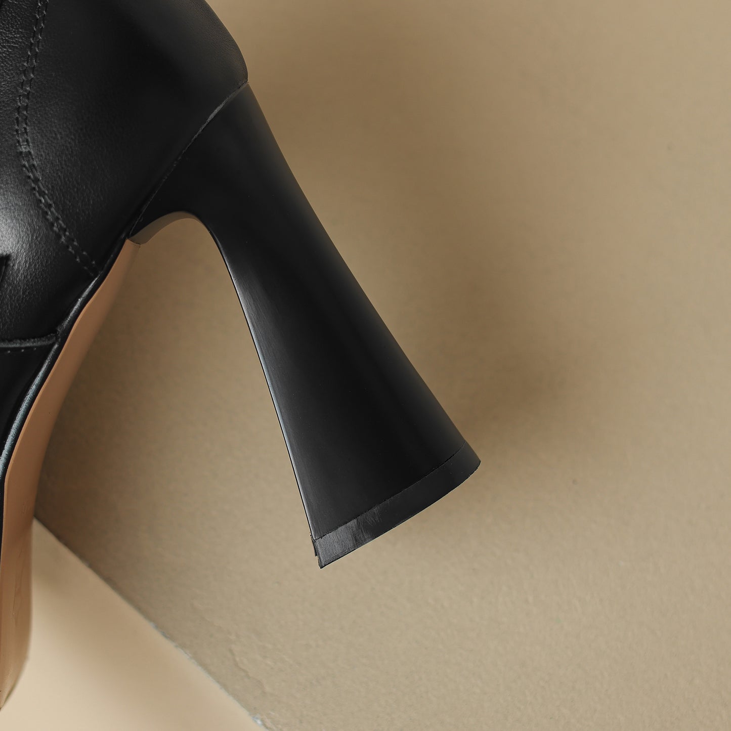 TinaCus Handmade Women's Genuine Leather Platform High Heel Pointed Toe Buckle Pumps Shoes