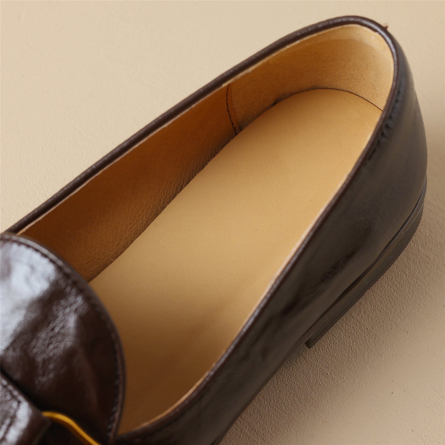 TinaCus Women's Genuine Leather Handmade Round Toe Flat Shoes