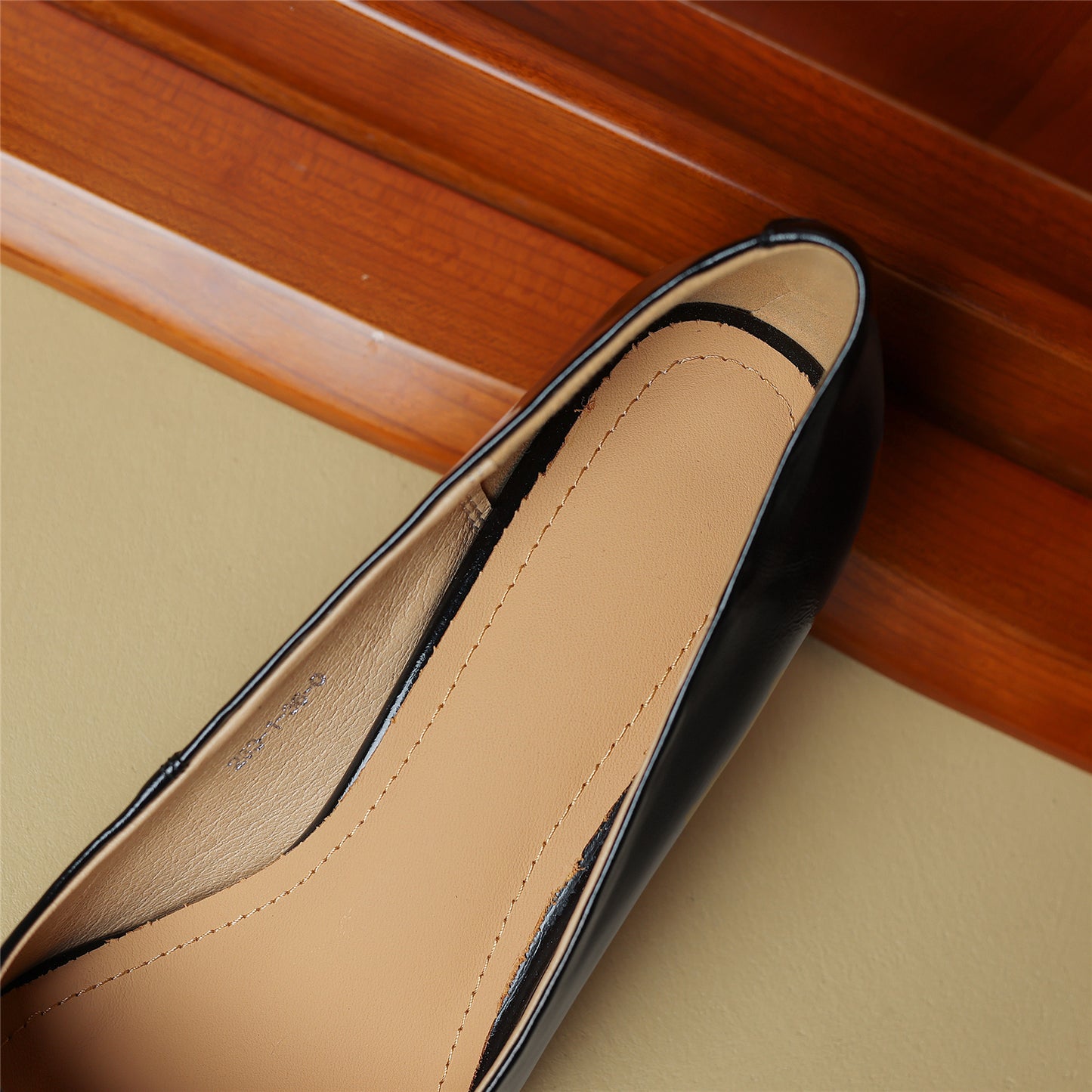 TinaCus Handmade Women's Genuine Leather Stiletto Heel Slip On Little Square Toe Pumps