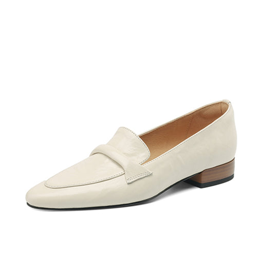 TinaCus Damen-Schlupfschuhe aus echtem Leder, handgefertigt, mit spitzer Zehenpartie