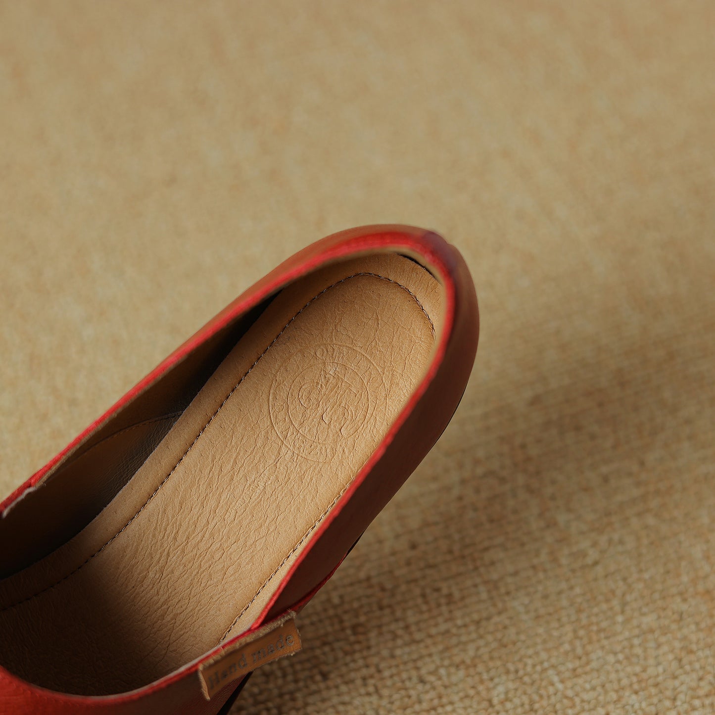 TinaCus Soft Genuine Leather Handmade Chunky Heels Women's Slip On Pointed Toe Loafers Shoes