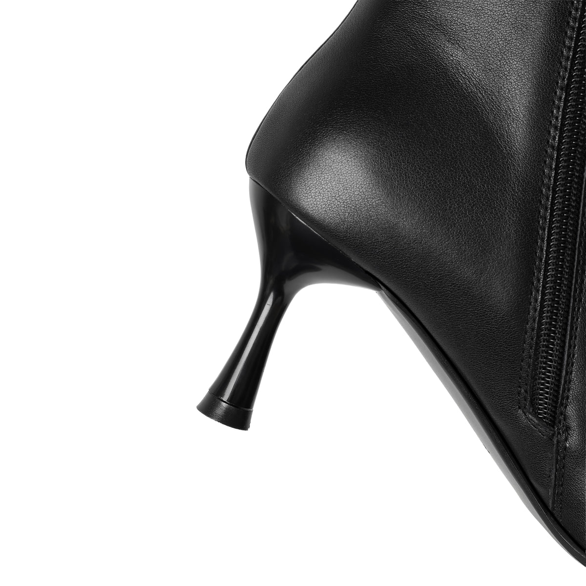 TinaCus Women’s Handmade Round Toe Side Zipper Kitten Heel Dress Ankle Booties
