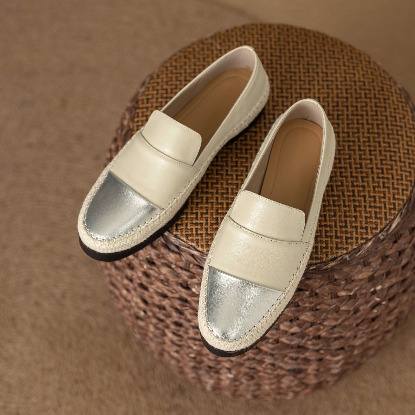 TinaCus Handmade Women's Genuine Leather Cap-Toe Slip on Casual Fomal Loafer Flats Shoes