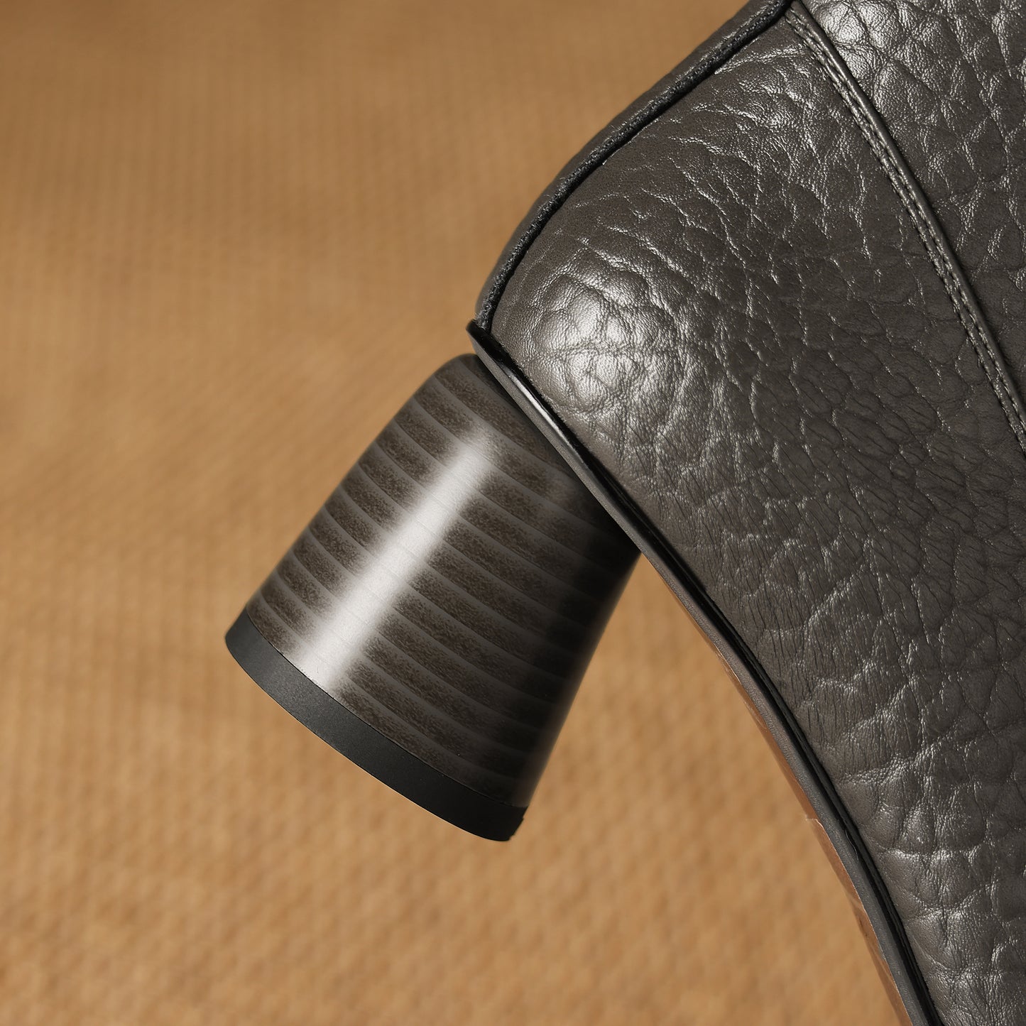 TinaCus Handmade Side Zipper Ankle Boots Women's Square Toe Genuine Leather Mid Cone Heels Booties