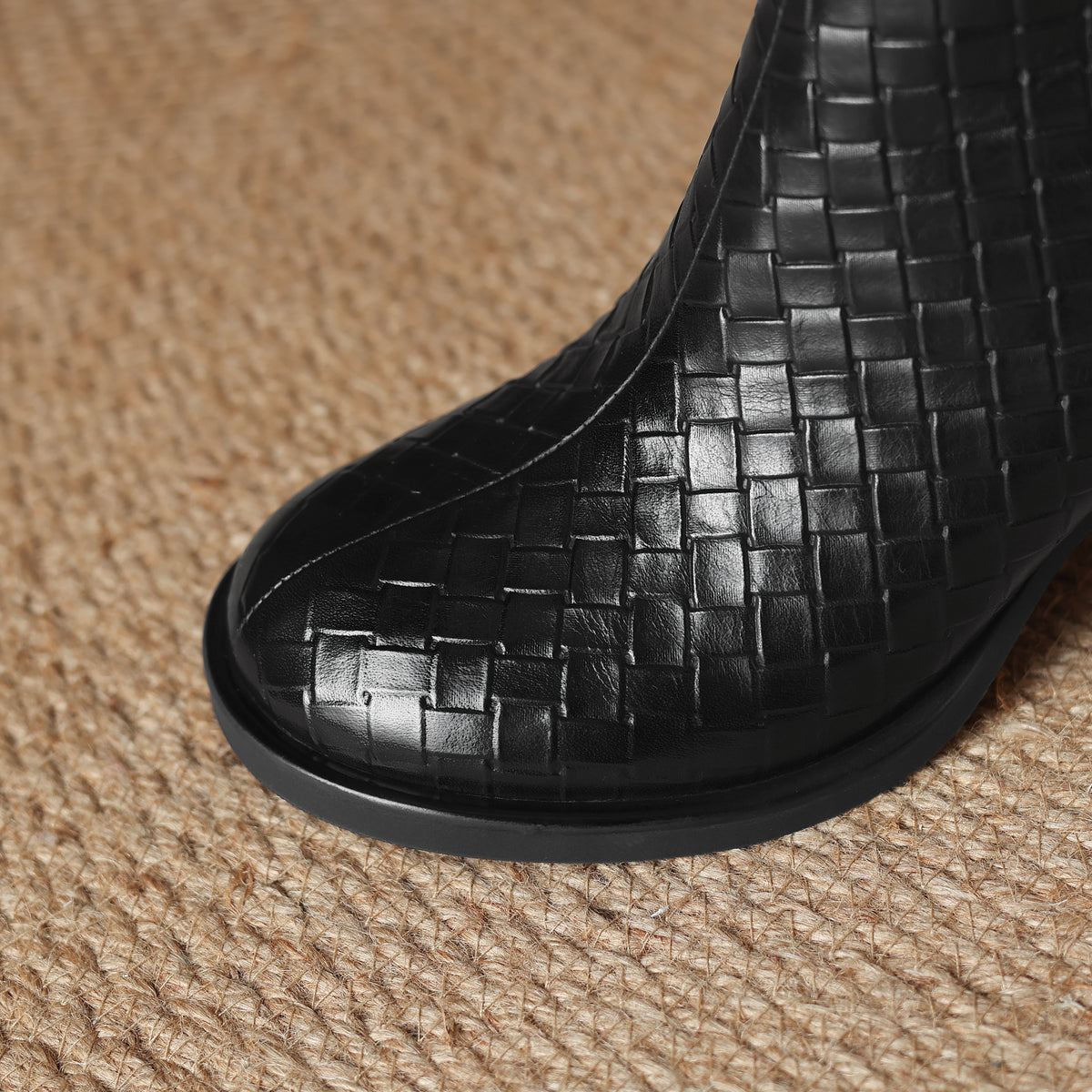 TinaCus Damen-Stiefeletten mit Glitzerschnalle, echtes Leder, handgefertigt, Reißverschluss hinten, Stickerei, Blumen