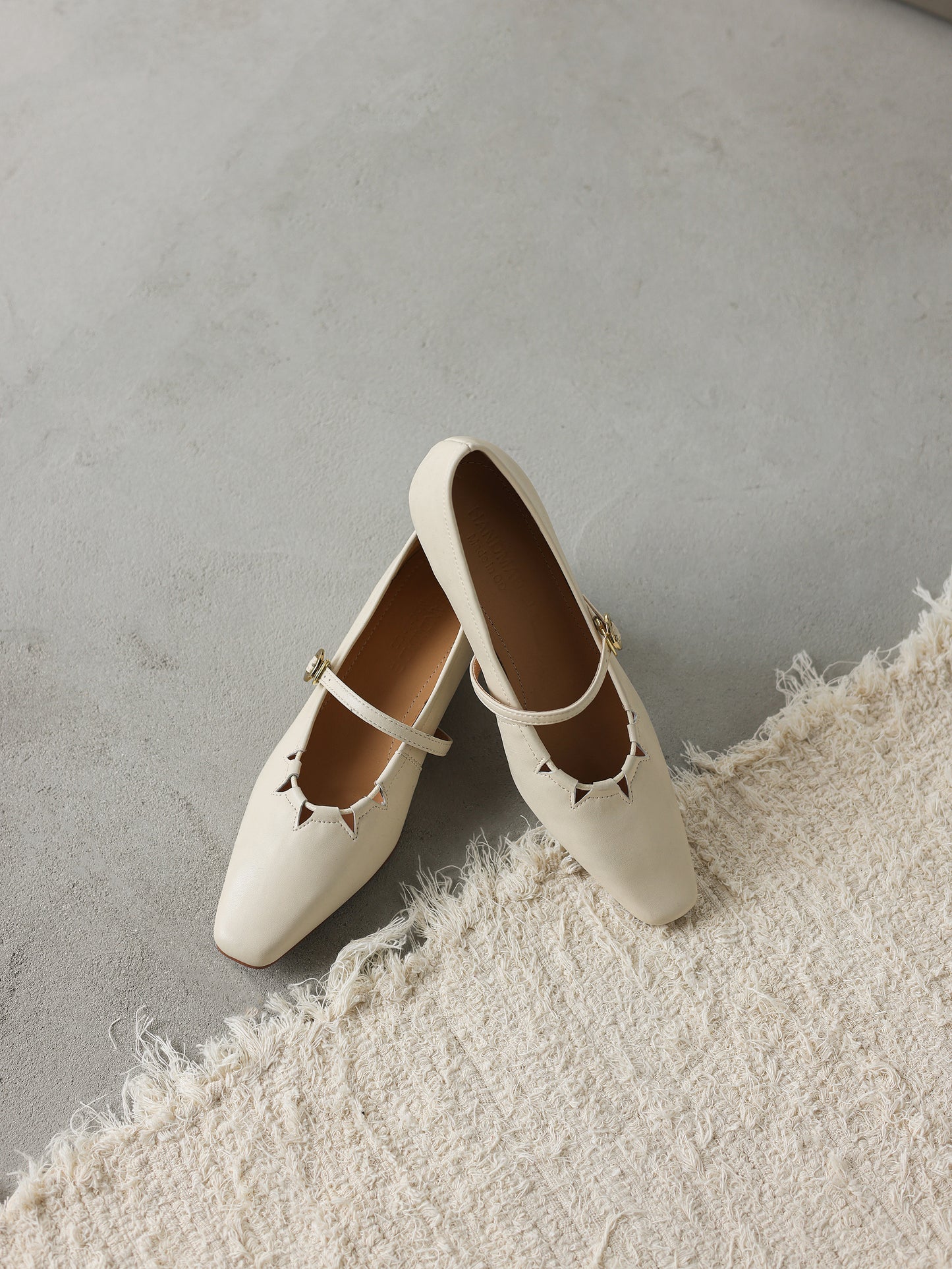 TinaCus Handmade Women's Genuine Leather Comfortable Square Toe Adjustable Buckle Dress Mary Jane Flats Shoes