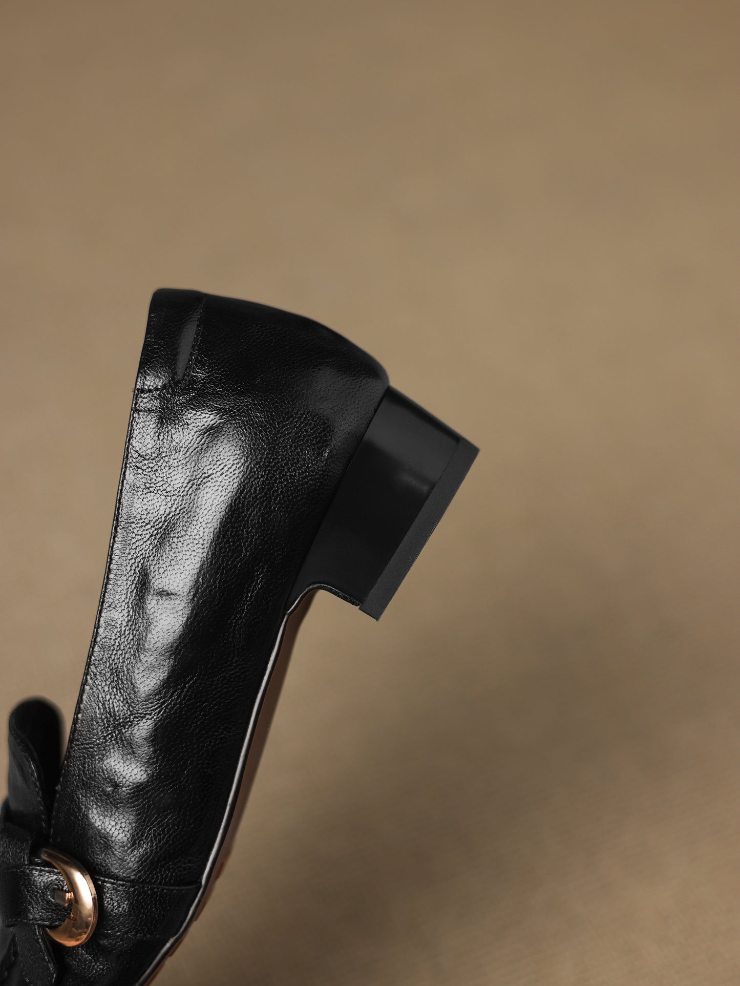 TinaCus Handmade Women's Genuine Leather Closed Toe Slip-on Office Loafer Shoes with Decor Buckle