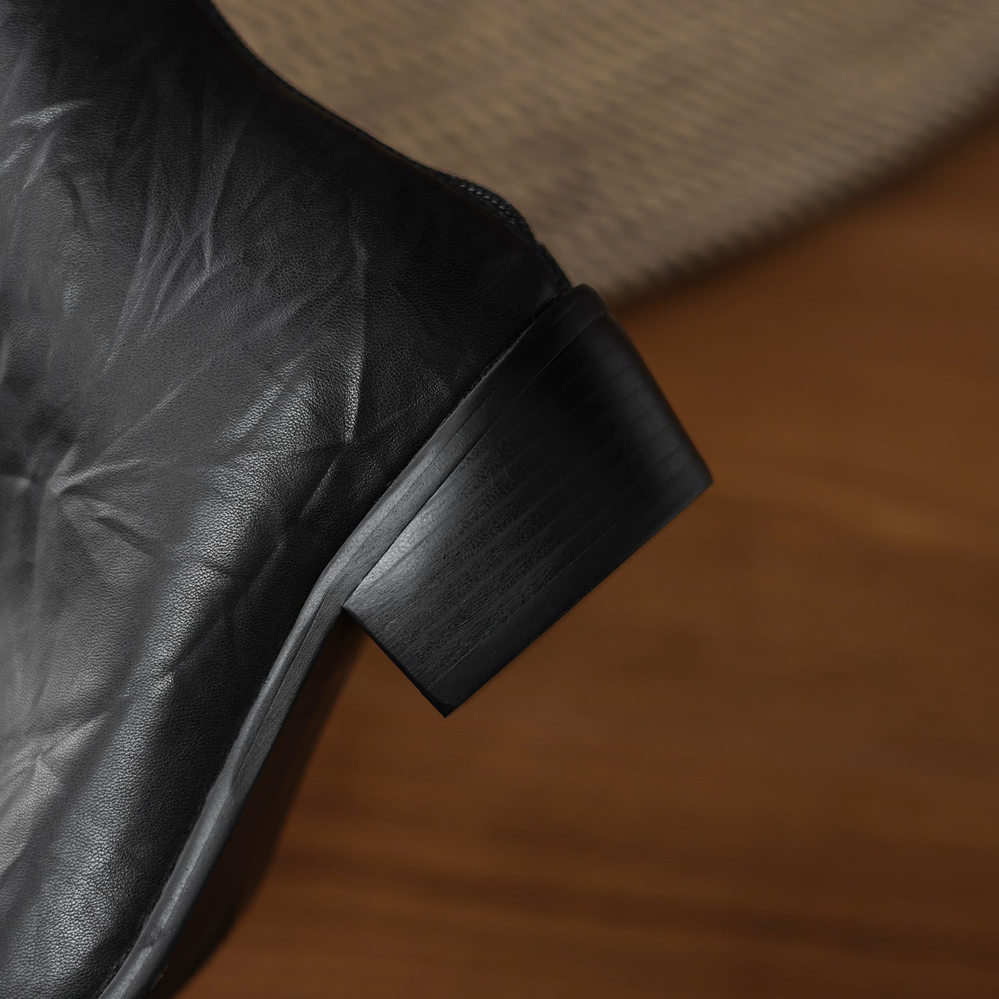 TinaCus Women's Genuine Leather Handmade Back Zipper Pointed Toe Chunky Low Heel Ankle High Chelsea Booties