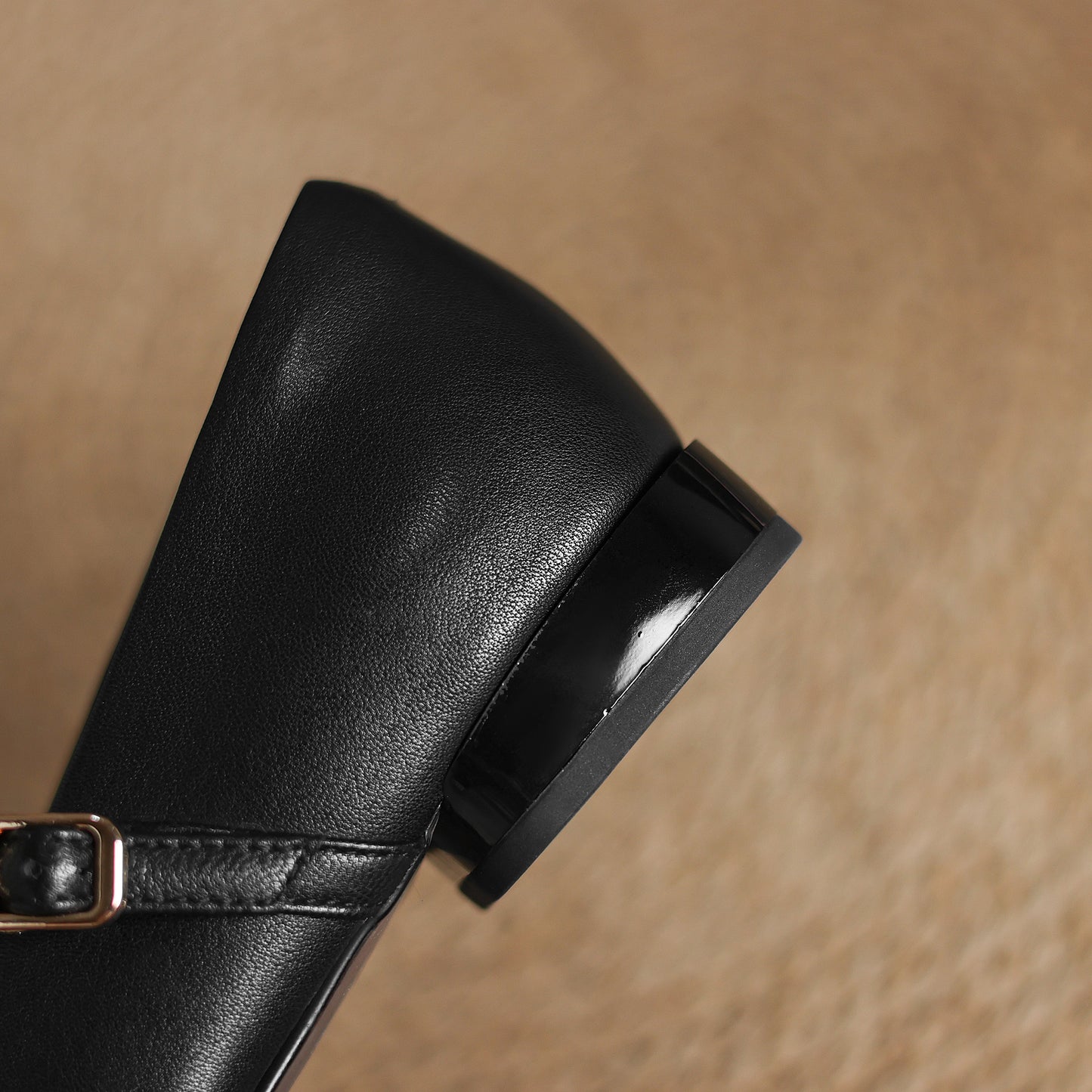 TinaCus Handmade Women's Genuine Leather Square Toe Stitching Adjustable Buckle Mary Jane Shoes