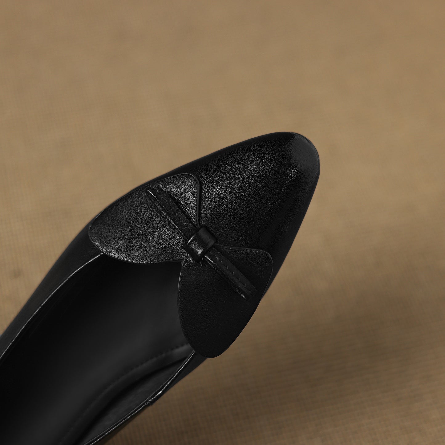 TinaCus Handmade Women's Genuine Leather Pointed Toe Slip On Office Dress Ballet Flats Shoes with Bow