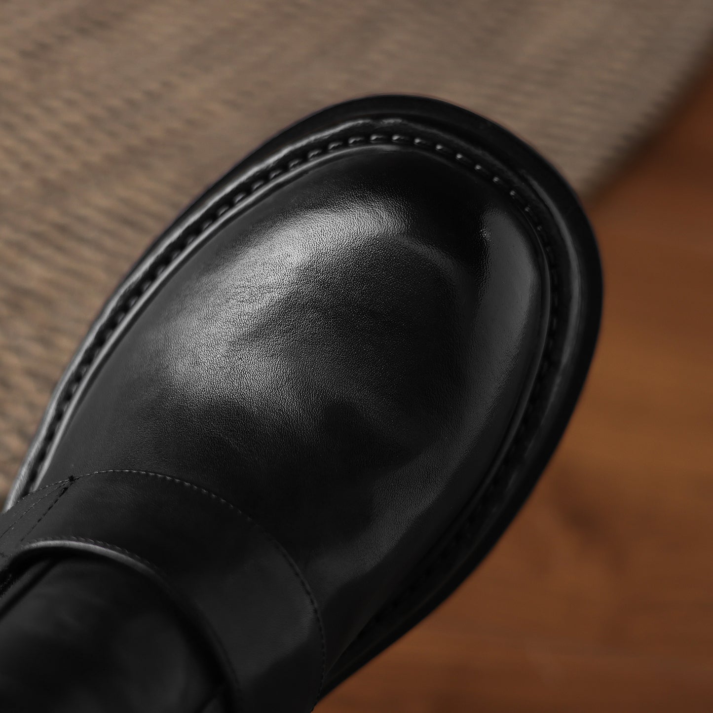 TinaCus Women's Platform Chic Ankle Boots Genuine Leather Handmade Round Toe Zip up Booties