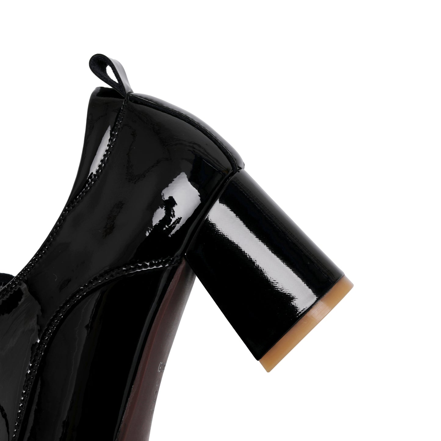 TinaCus Women's Glossy Patent Leather Handmade Round Toe Selftie Mid Chunky Heels Casual Oxford Shoes