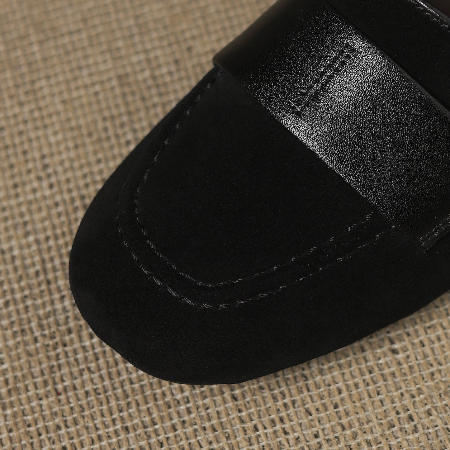 TinaCus Suede & Genuine Leather Handmade Round Toe Comfortable Women's Slip on Flat Shoes