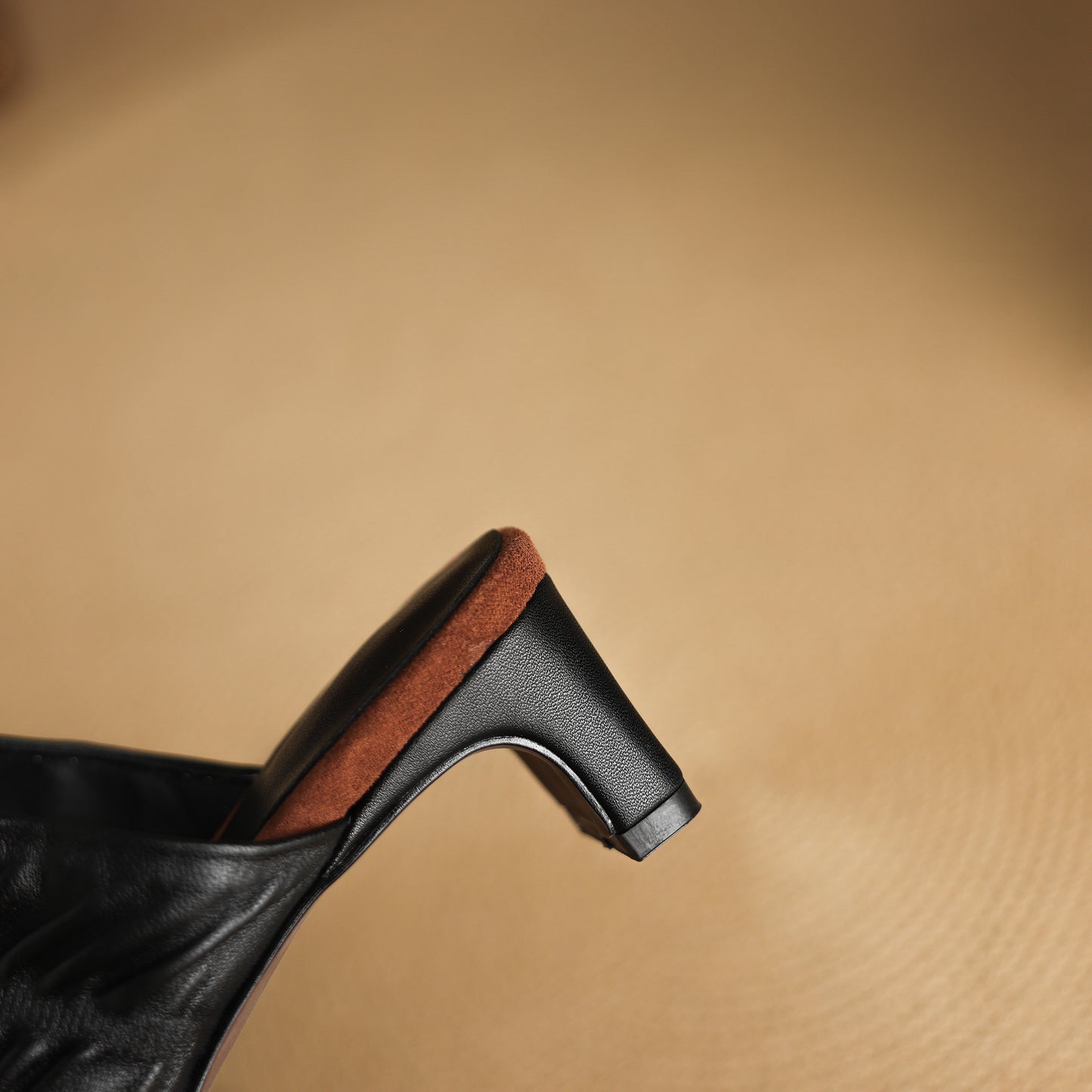 TinaCus Handmade Women's Genuine Leather Soft Open Toe Heeled Sandals Backless Mules