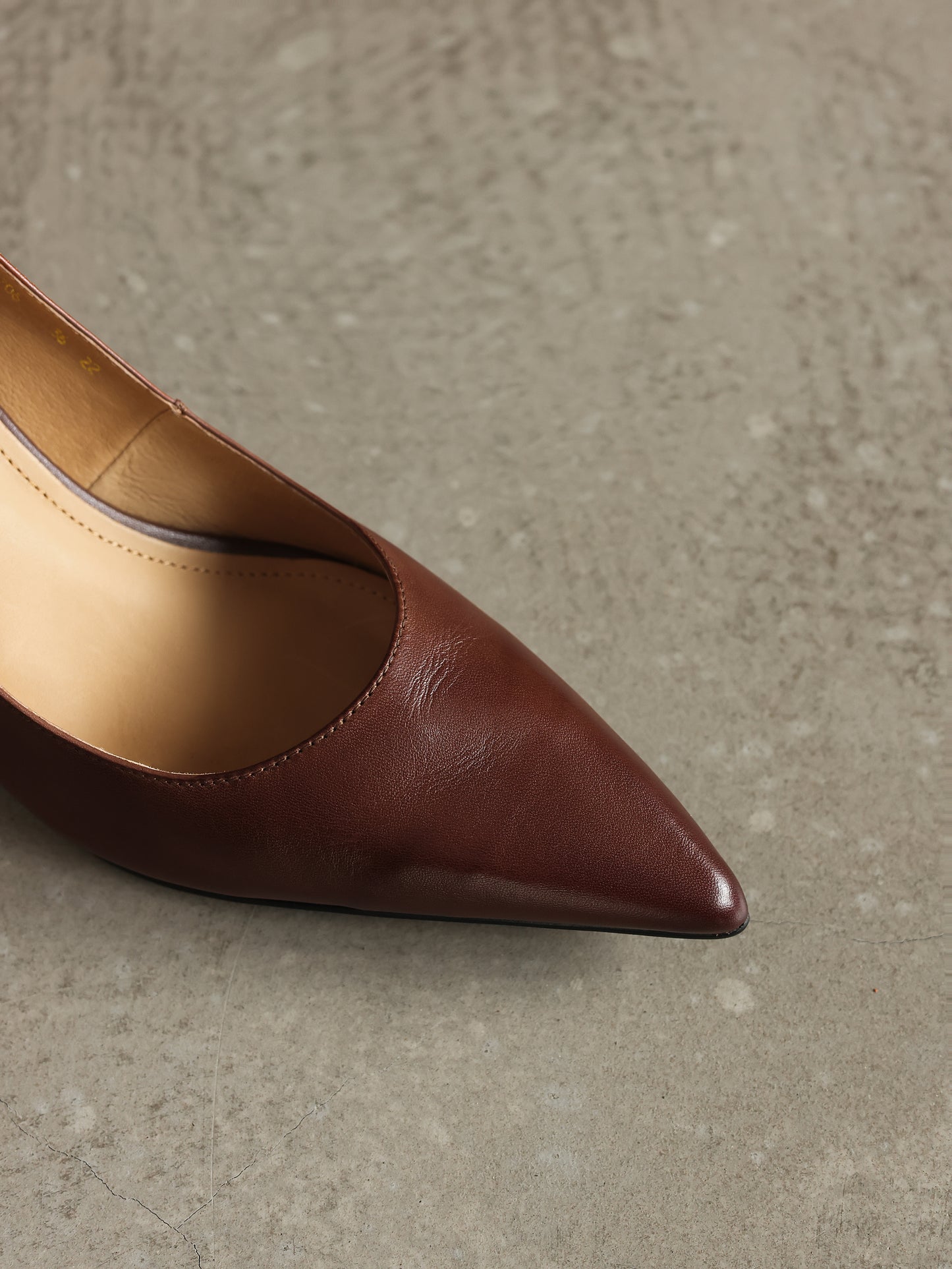 TinaCus Classic Pointed Toe Women's Genuine Leather Handmade Stiletto Mid Heel Slip On Dress Pumps Shoes