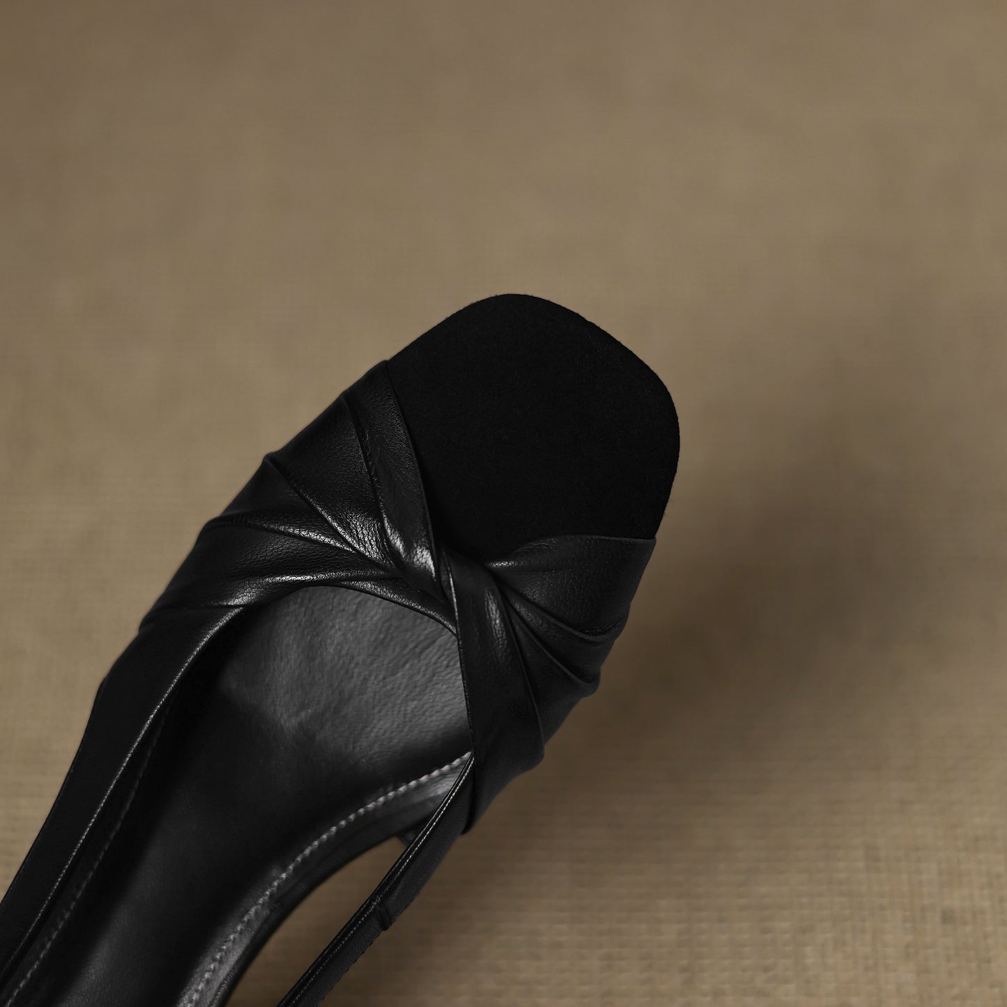 TinaCus Women's Cap Toe Genuine Leather Handmade Knot Low Chunky Heels Sandals Pumps Shoes