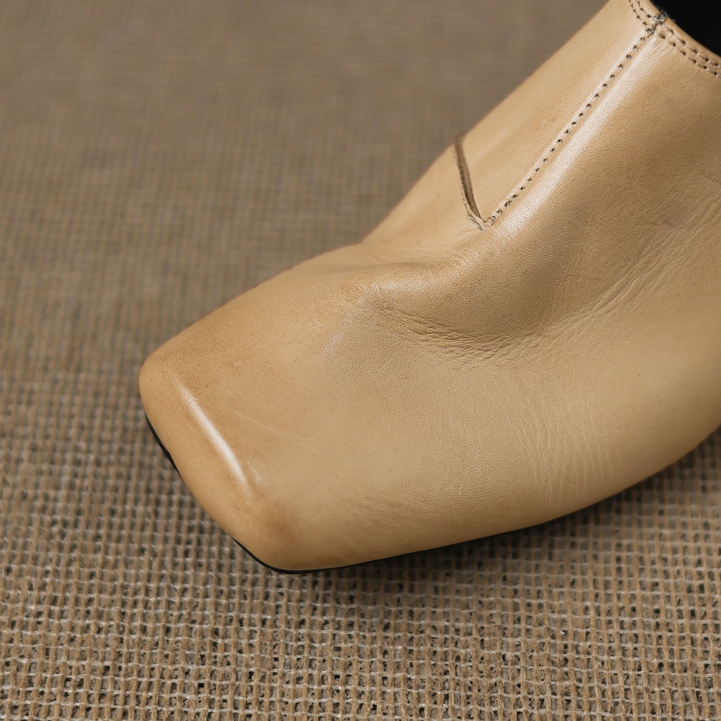 TinaCus Women's Oxford Pumps Handmade Genuine Leather Square Toe Back Zipper Office Business Shoes