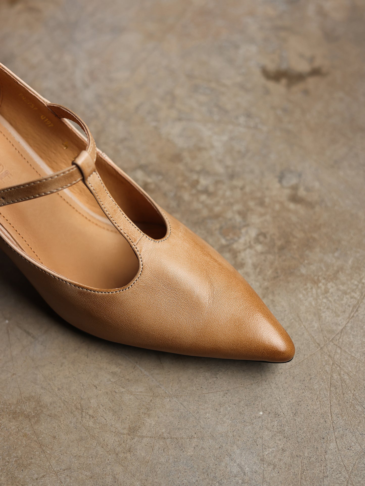 TinaCus Genuine Leather Handmade T-Strap Buckle Women's Pointed Toe Stiletto Heels Pumps Shoes