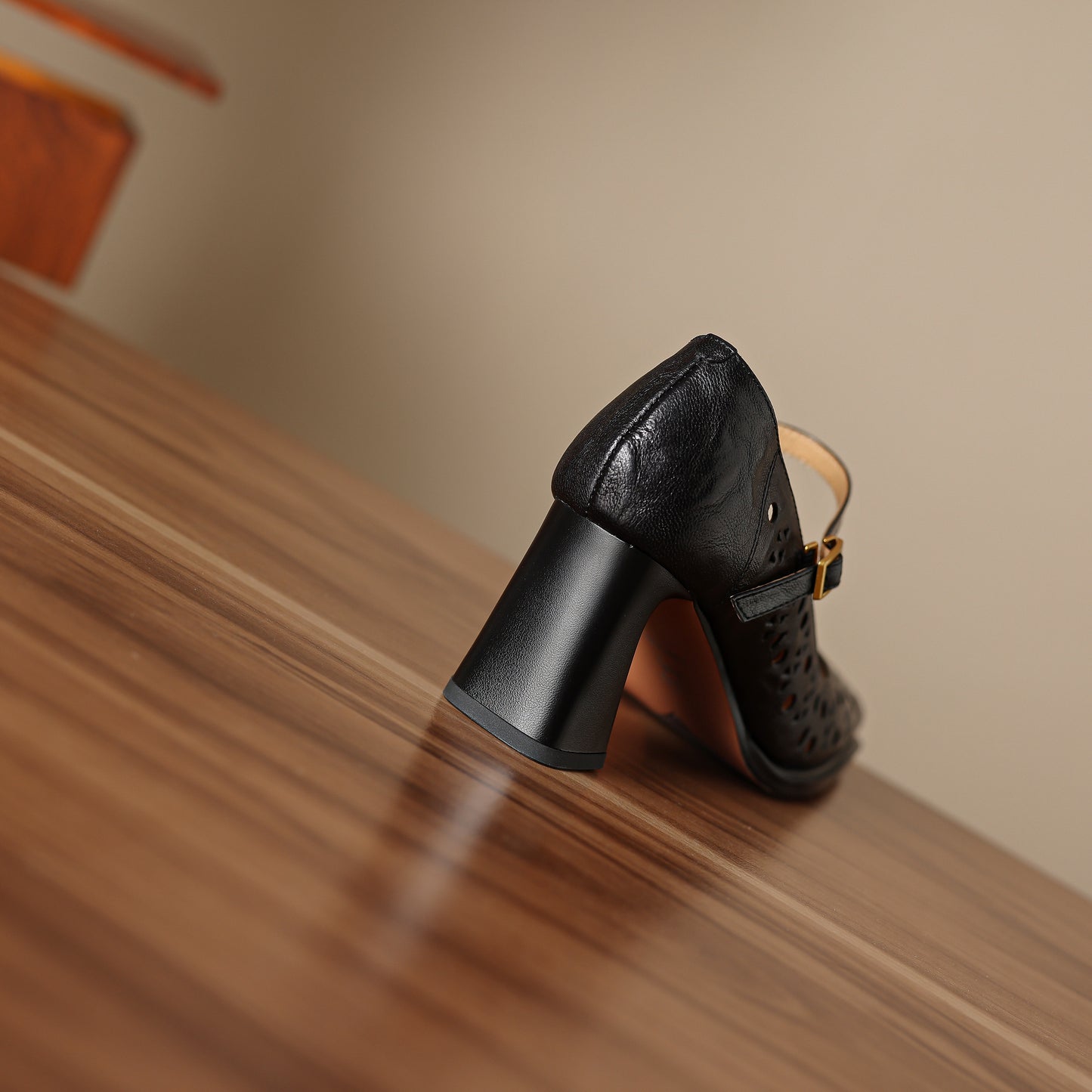 TinaCus Handmade Women's Genuine Leather Breathable Square Toe Mary Jane Pumps Shoes