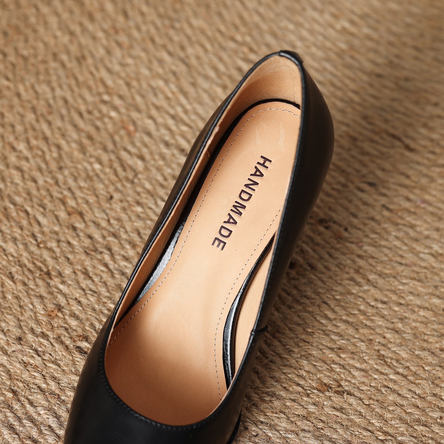 TinaCus Handmade Women's Genuine Leather Pointed Toe Office Ladies Classic Pumps Shoes