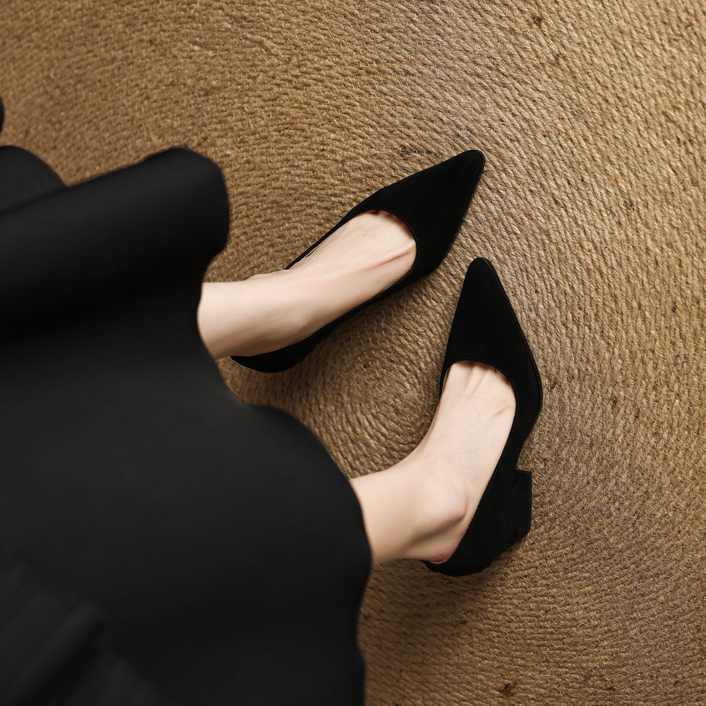 TinaCus Handmade Women's Genuine Leather Pointed Toe Office Ladies Classic Pumps Shoes